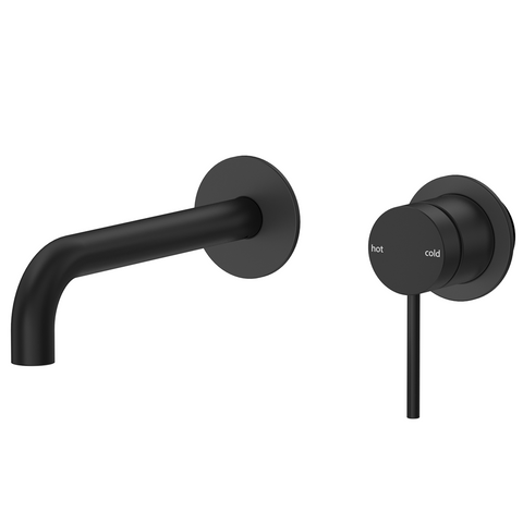 Bella Vista Mica Wall-Spout Combo Curved Spout 2P (Trim Kit only) Black WBC-5-2P-BLK-TK