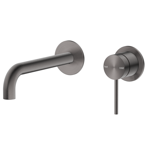 Bella Vista Mica Wall-Spout Combo Curved Spout 2P (Trim Kit only) Gunmetal WBC-5-2P-GM-TK