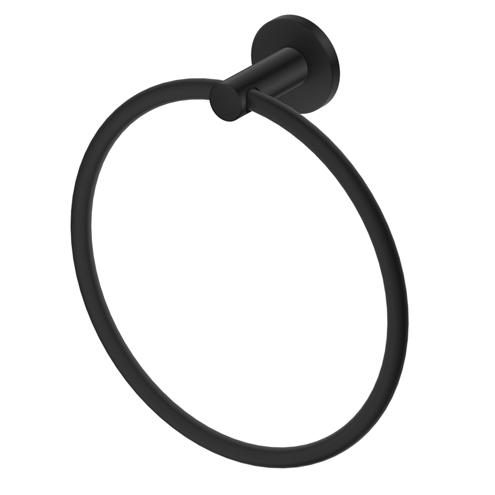 Bella Vista Mica Hand Towel Ring Black 1104-P-BLK