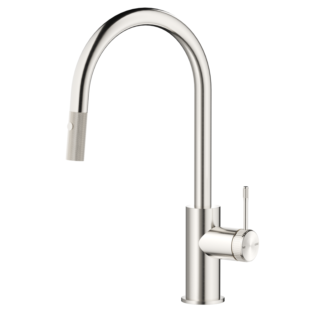 Bella Vista Mica Fluted Pull-Out Sink Mixer Brushed Nickel SM-6-PO-NR-BN
