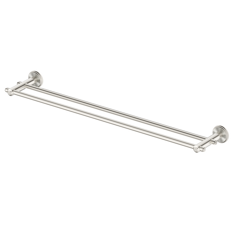 Bella Vista Mica Heritage Double Towel Rail Brushed Nickel 1748-600-BN