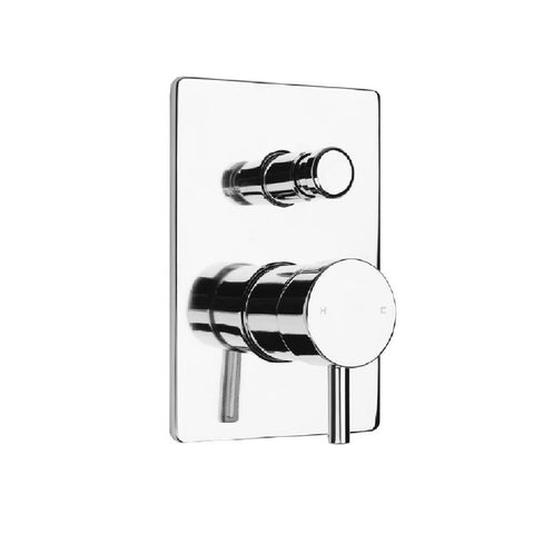 Vito Bertoni Nuova Shower/Bath Diverter w/ Rectangular Backplate Chrome 85393