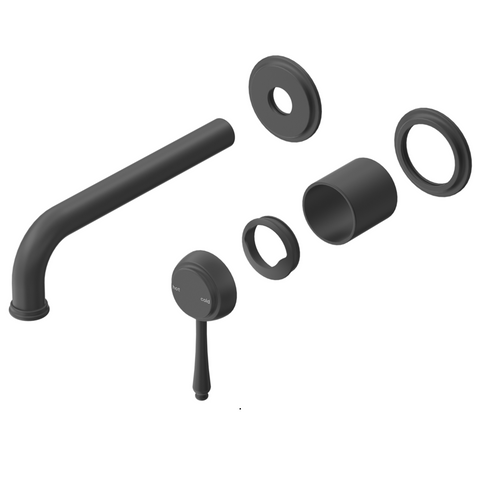 Bella Vista Mica Heritage Wall-Spout Combo (Trim Kit only) Black WB-4-2P-BLK-TK