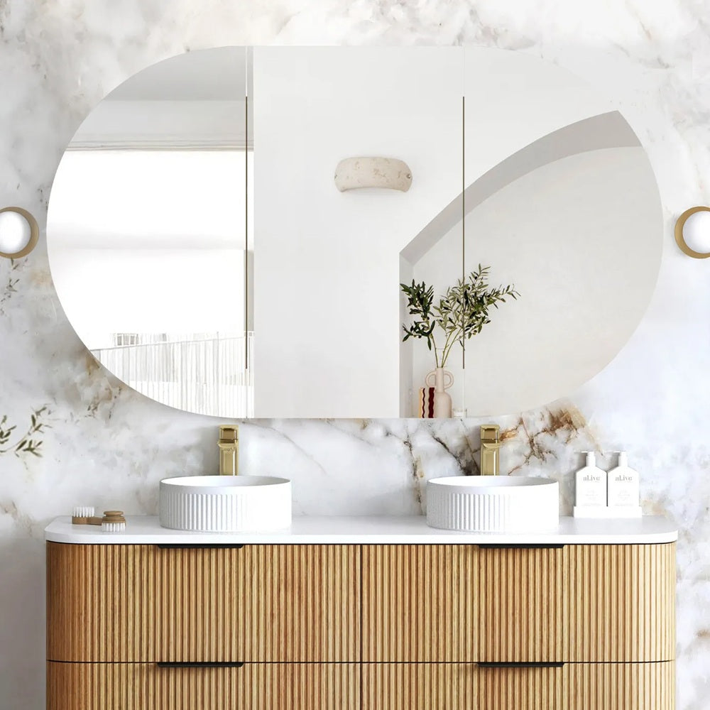 Otti Bondi Shaving Cabinet 1500x900mm Woodland Oak BOSV1590WL
