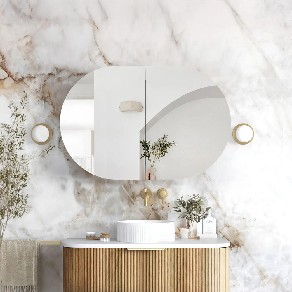 Otti Bondi Shaving Cabinet 900x600mm Woodland Oak BOSV9060WL