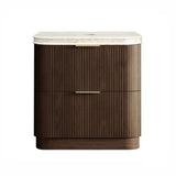 Otti Havana Fluted Freestanding Curve Vanity 900mm Sable Walnut / Sand Dune Top HAF900SWST-SD