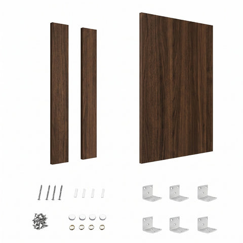 Otti Fluted End Panel 880x580x16mm w/ Installation Kit Sable Walnut LA-EP880SW-Kit