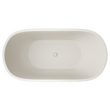 Fienza Jada 1500mm Freestanding Concrete Bath Warm White FC12W