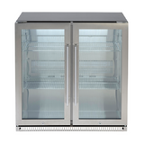 Euro Appliances Beverage Cooler 190L Double Glass Door Stainless Steel EA865BFSS