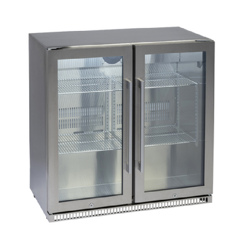 Euro Appliances Beverage Cooler 190L Double Glass Door Stainless Steel EA865BFSS