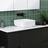 Fienza Petra Above Counter Basin 390x390mm No Taphole Gloss White RB196