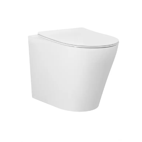 Otti Alzano Wall Faced Rimless Pan w/ Slim Seat (S-Trap) Matte White IAWFPRL-MW