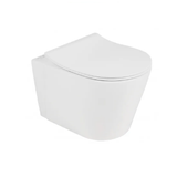 Otti Alzano Wall Hung Rimless Pan Soft Close w/ Slim Seat (for R&T or Geberit Cisterns) w/ Metal Frame White IAWHPVARL