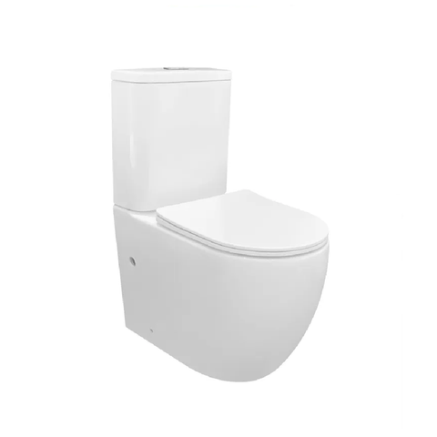 Otti Cosenza Rimless Toilet Suite w/ Slim Seat White ICTSPKVA