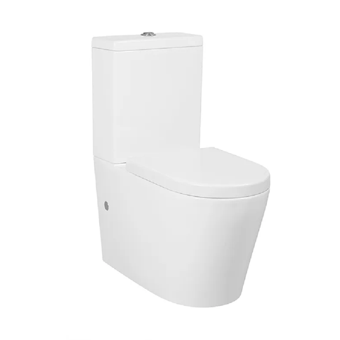 Otti Alzano Rimless BTW Toilet Suite w/ Geberit Cistern & Standard Seat White IATSPKRL-G