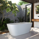 Caroma Contura 1700 Freestanding Bath Matte White C07W