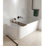 Seima Plati 110 Freestanding Bath 1500mm Left Corner w/ overflow White 192162