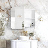 Otti Newport Shaving Cabinet 900x750mm White SSQ9075