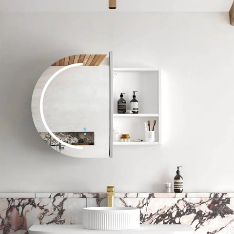 Otti Bondi LED Shaving Cabinet 900x600mm Premium Edition White LED-BOSV9060W-VP