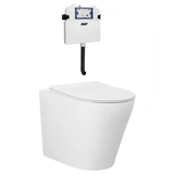 Otti Alzano Wall Faced Rimless Pan w/ Slim seat & R&T Inwall Cistern (S-trap) White IAWFPRLPKVA-NP