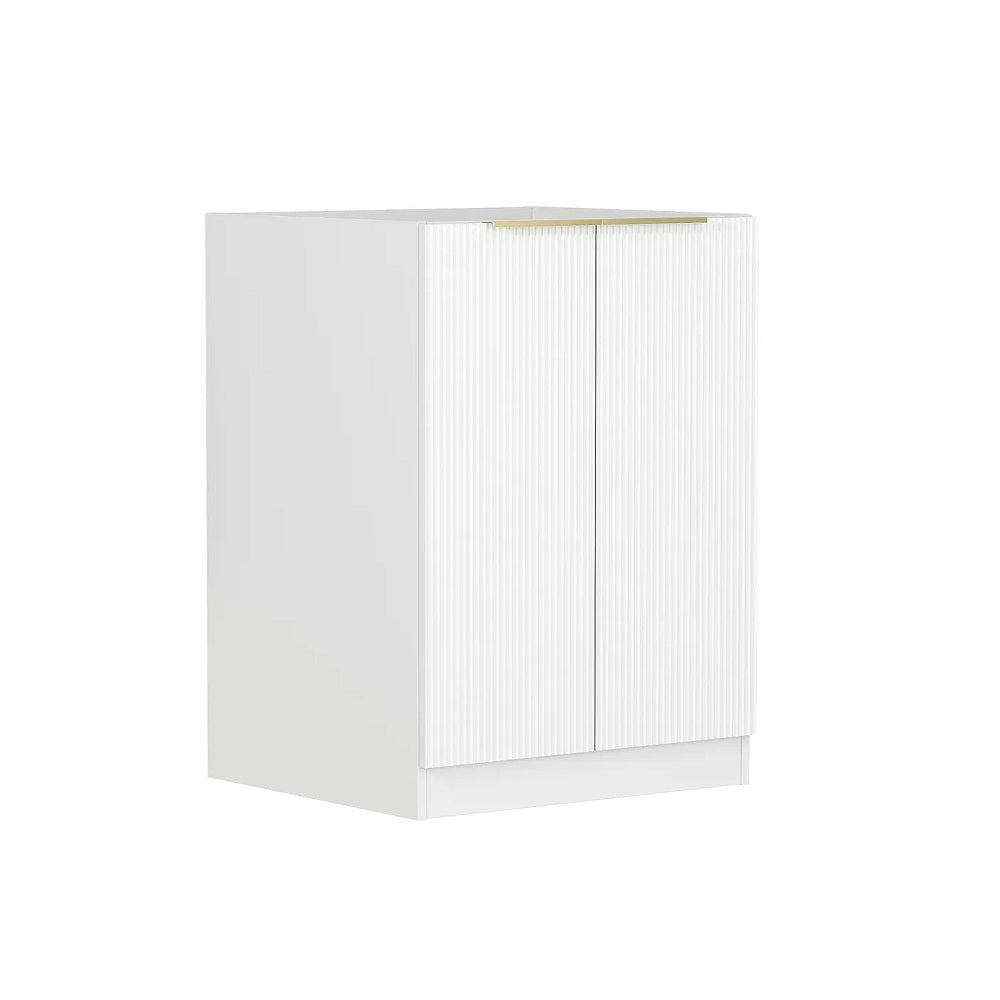 Otti Bondi Fluted Laundry Base Cabinet 630mm White LA-BO600W_LOT