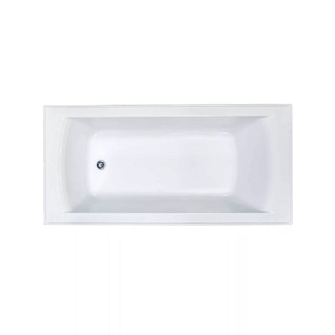 Seima Syros 103 Inset Bath 1675mm w/ overflow White 191517