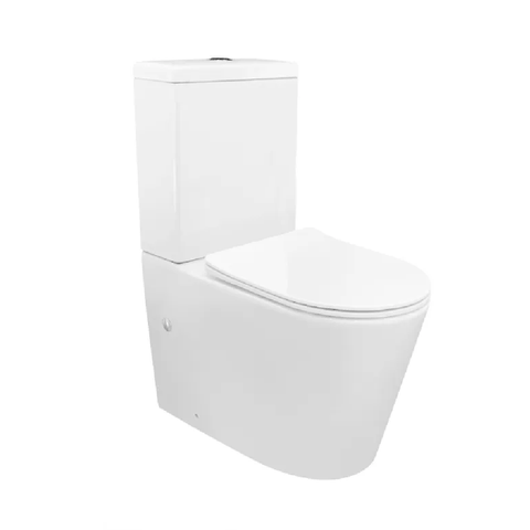 Otti Alzano Rimless BTW Toilet Suite w/ R&T Cistern & Standard Seat White IATSPKVA-RL
