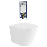 Otti Alzano Wall Hung Pan w/ Geberit Inwall Cistern & Frame Buttons White IAWHPVAPK-G-NP