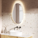 Aulic Evanston LED Mirror 530mm w/ Matte White Acrylic Edge LMEST-530-MW