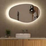 Aulic Evanston LED Mirror 1100mm w/ Matte White Acrylic Edge LMEST-1100-MW