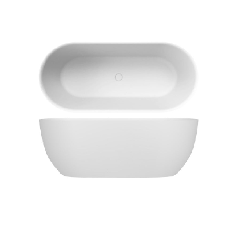 Decina Novara Freestanding Bath 1480mm with Overflow White NO1480WIO