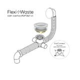 Seima Flexiwaste Bath Overflow Pop-out Kit Gloss White 192237