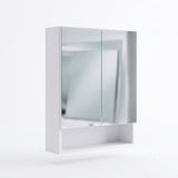 Fienza Carmen/Aluca Mirror Cabinet 600mm White 2 Doors w/ Display Shelf DMC600
