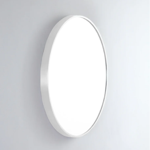 Remer Modern Round Mirror 810x810mm Matte White MR81-MW