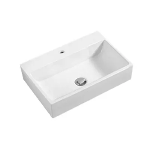 Otti Wall Hung Above Counter Basin 530x360mm 1 Taphole No Overflow Gloss White IS2389