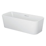 BetteArt Rectangular Freestanding Bath w/ Overflow White B3480SFB