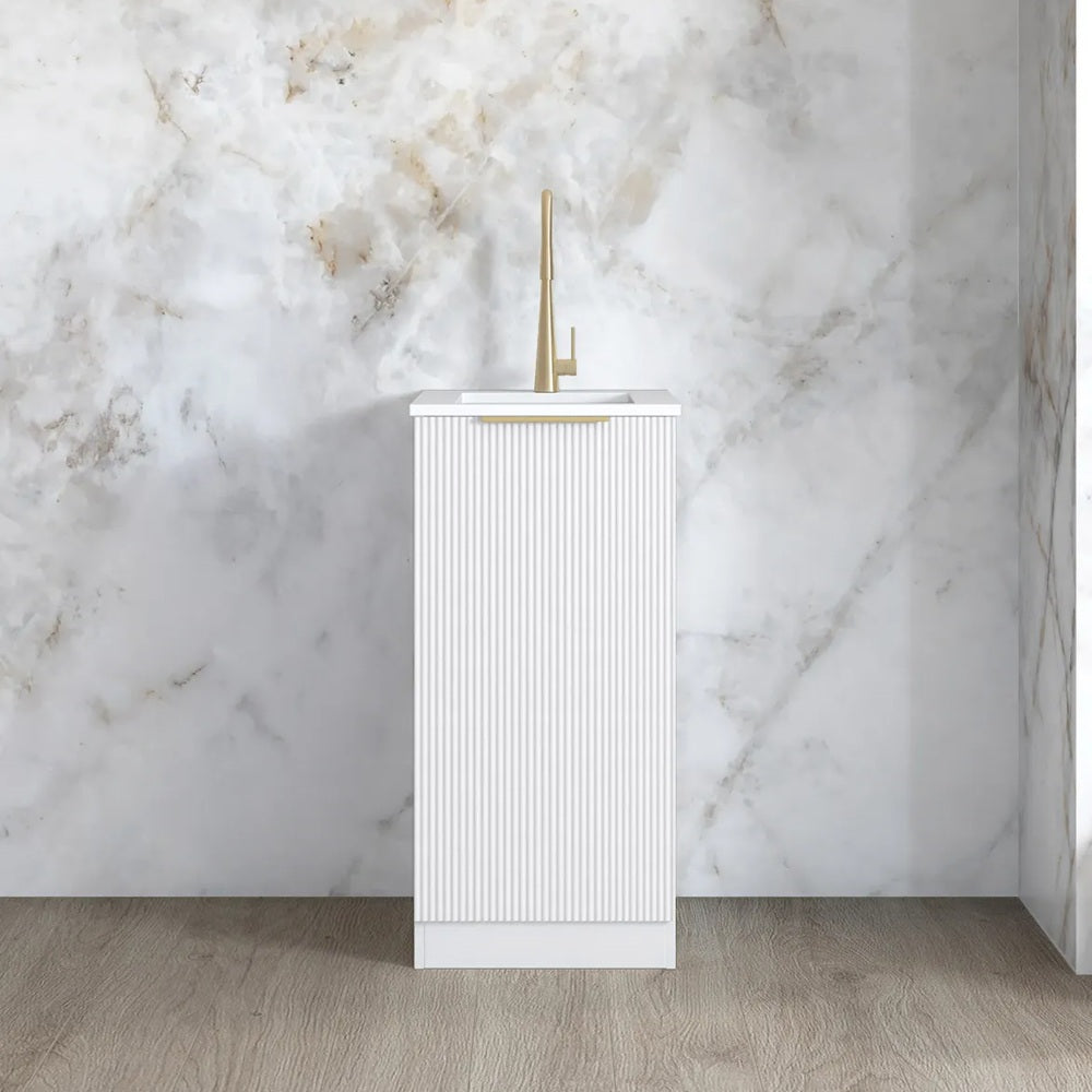 Otti Bondi Mini Laundry 430mm White / Pure White Top LA-430-BOW-PW