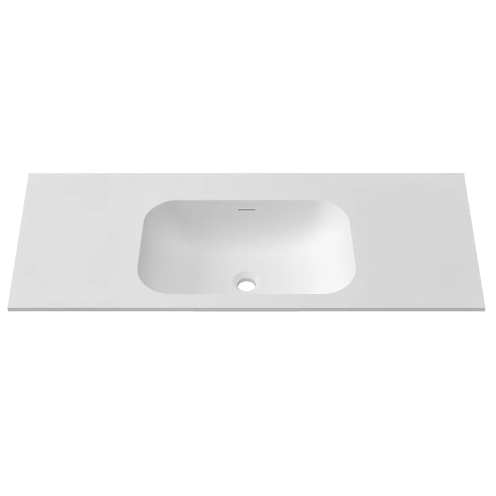 Otti Chloe Top 1200x465mm w/ Basin Silk Matte White MT124CS