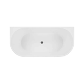 Otti Verona Back to Wall Bathtub 1500x750mm no Overflow Gloss White IVBT-BW-1500-NF