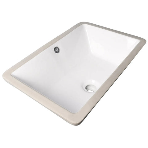 Otti Basin Square 530x340mm Undermount With Overflow Gloss White IS9053