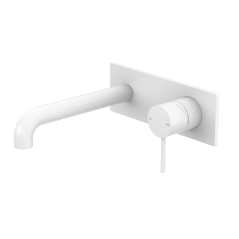 Nero Mecca Wall Basin / Bath Set 185mm Trim Kits Only Matte White NR221910A185TMW