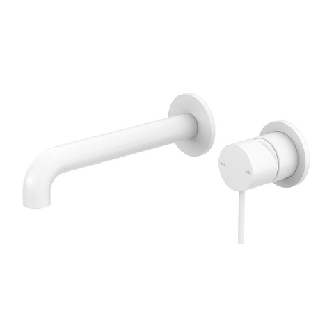 Nero Mecca Wall Basin / Bath Set (Separate Plates) 185mm Trim Kits Only Matte White NR221910C185TMW