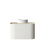 Otti Bondi Curve Fluted Wall Hung Vanity 750mm Satin White / Sand Dune Top BO750WST-SD