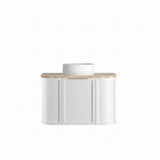 Otti Hampshire Curve Wall Hung Vanity 750mm Satin White / Sand Dune Top BOH750WST-SD