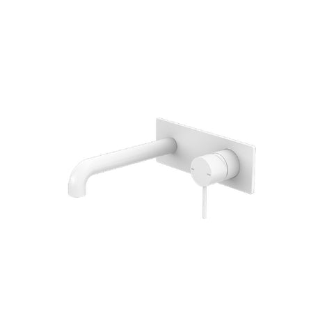 Nero Mecca Wall Basin/Bath Mixer 230mm Matte White NR221910A230MW