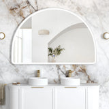 Otti LED Moonlight Archie Metal Framed Mirror 1000x1500mm Matte White LED-MA1015W