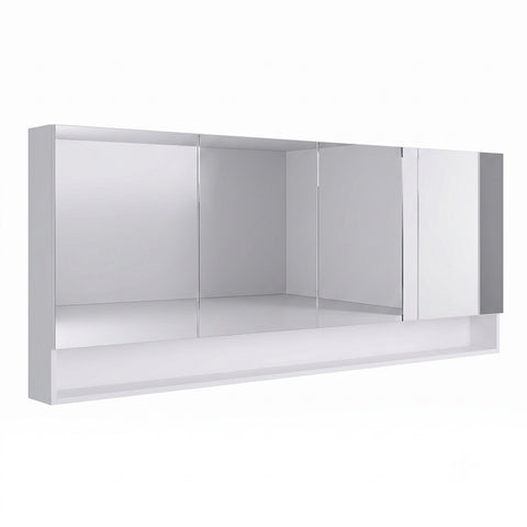 Fienza Carmen/Aluca Mirror Cabinet 1800mm White 4 Doors w/ Display Shelf DMC1800