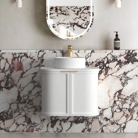 Otti Hampshire Wall Hung Cabinet 600x460x450mm Satin White (Cabinet Only) BOH600W