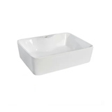 Otti Square Above Counter Basin 480x370mm No taphole No overflow Gloss White IS4048