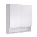 Fienza Carmen/Aluca Mirror Cabinet 750mm White 2 Doors w/ Display Shelf DMC750